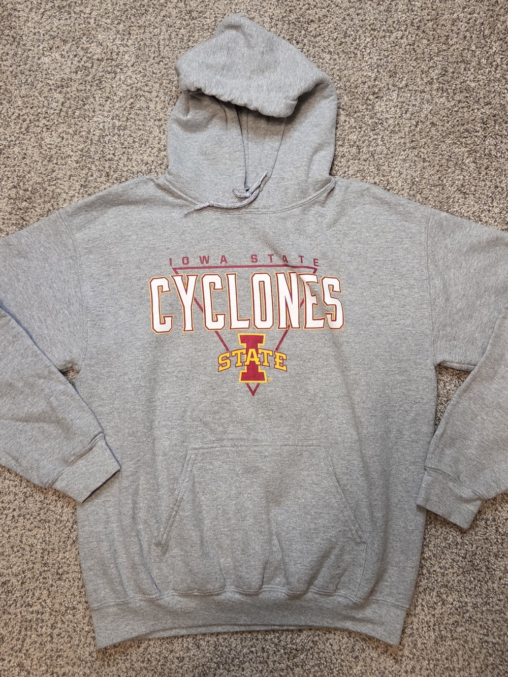 Iowa State Cyclones Gildan Gray Pullover Hoodie M